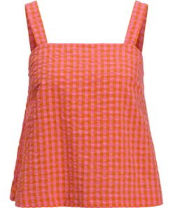 Petra seersucker topp orange