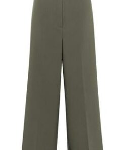 Corinne wide cropped pant green