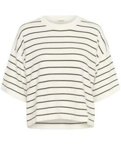Spina boxy pullover green striped