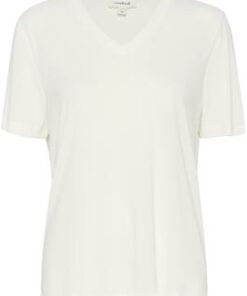 Columbine loos fit tee v-neck, hvit