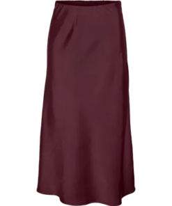 Sanni satin skirt vinrød