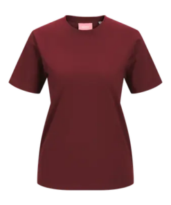 Anna regular tee vinrød