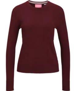Cara comfy crew neck vinrød