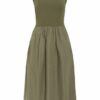 Simone phoebe dress army