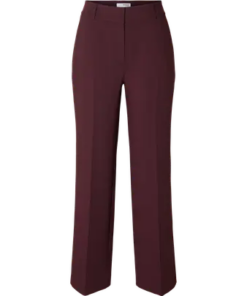 Rita wide pants vinrød