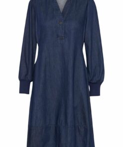 Allura arpa rib kjole mørk blå denim