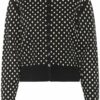 Gya cardigan, prikker sort/hvit