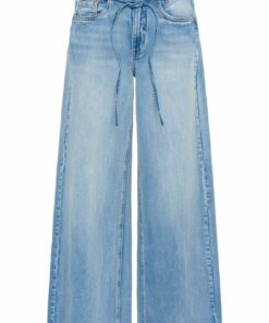 Karo jeans med snøring i livet blå