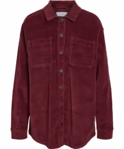 Alva shacket cord vinrød