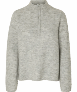 Lulu half zip genser grå