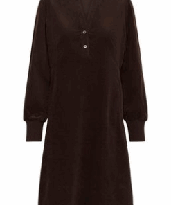 Rhaena dress lang arm brun