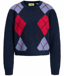 Harvi argyle genser blå