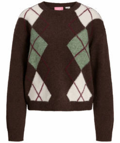 Harvi argyle genser brun