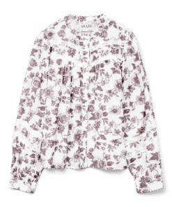 Harmony bluse vinrød blomst