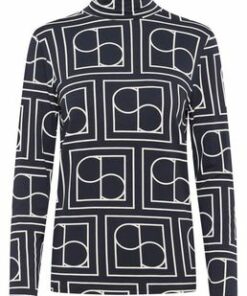 Hanadi rollneck blach/white
