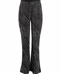 Gilly flared pants sort/sølv