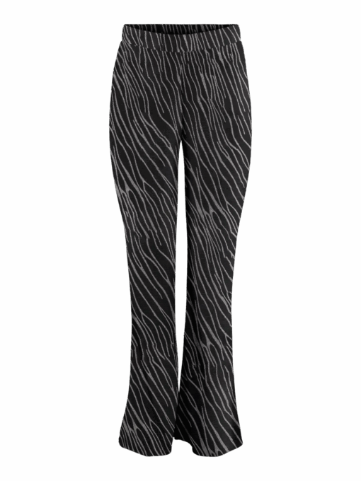 Gilly flared pants sort/sølv