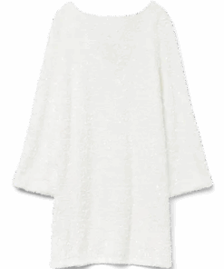 Etta short bow dress hvit