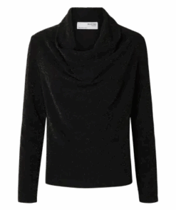Sandra cowl neck topp sort