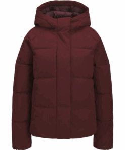 Global puffer jakke vinrød