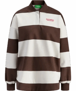 Paloma loose polo brun/hvit