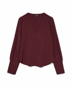 Esme v-neck top vinrød