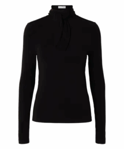 Lina long high neck topp sort