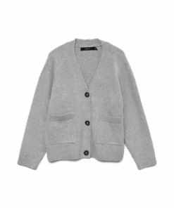 Boom v-neck cardigan lys grå