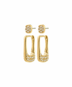 Instant øredobber 2-i-1 gullbelagt