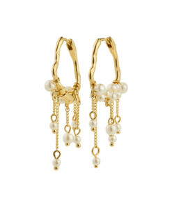 Jasper øredobber gullbelagt