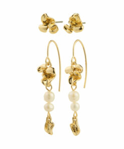 Luis øredobber2-i-1 gullbelagt