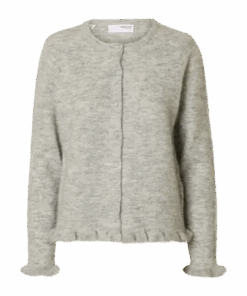 Lulu frill cardigan grå