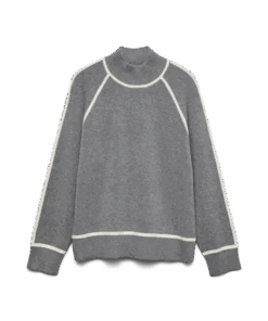 Gold highneck pullover grå/hvit