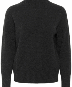 Tracy knit high neck genser grå