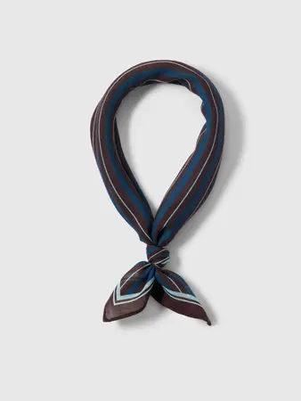 Fria wool skjerf Brunt/blått