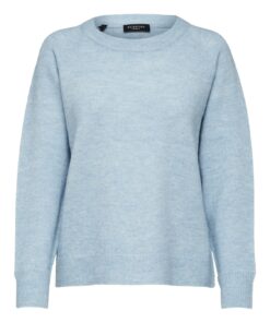 Lulu o neck genser lys blå