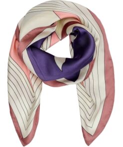 Silke skjerf rosa mønster