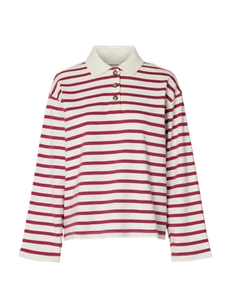 Wada stripete genser rosa/hvit