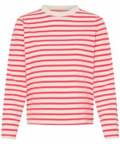 Mira loose genser rosa/hvit