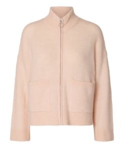 Sia ras zip cardigan lys rosa