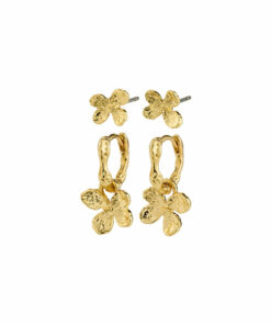 Ajani øredobber 2-i-1 sett gullbelagt