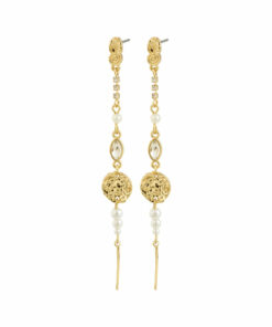 Fire øredobber gullbelagt