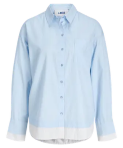 Caro poplin double shirt blue