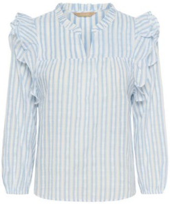 Hena Shadia bluse stripete blå/hvit