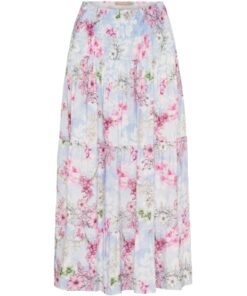 Mønstrete skjørt blå blomstrete