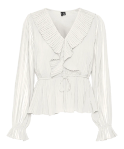 Dora frill bluse hvit