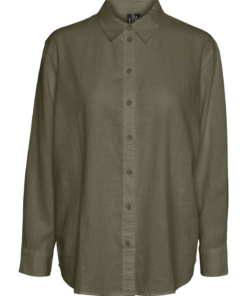 Linn linskjorte grønn