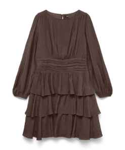 Lise Boatneck kort kjole brun