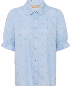 Annille skjorte vevet skjorte blå