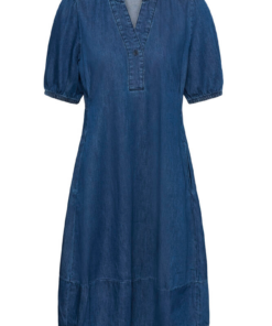 Mona arpa kjole mørk blå denim